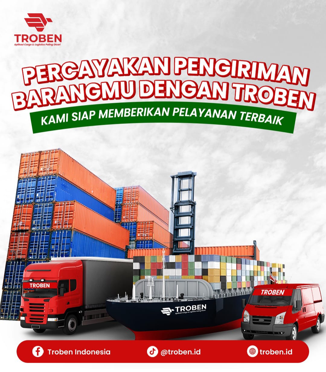 Kirim barang dengan Troben kargo